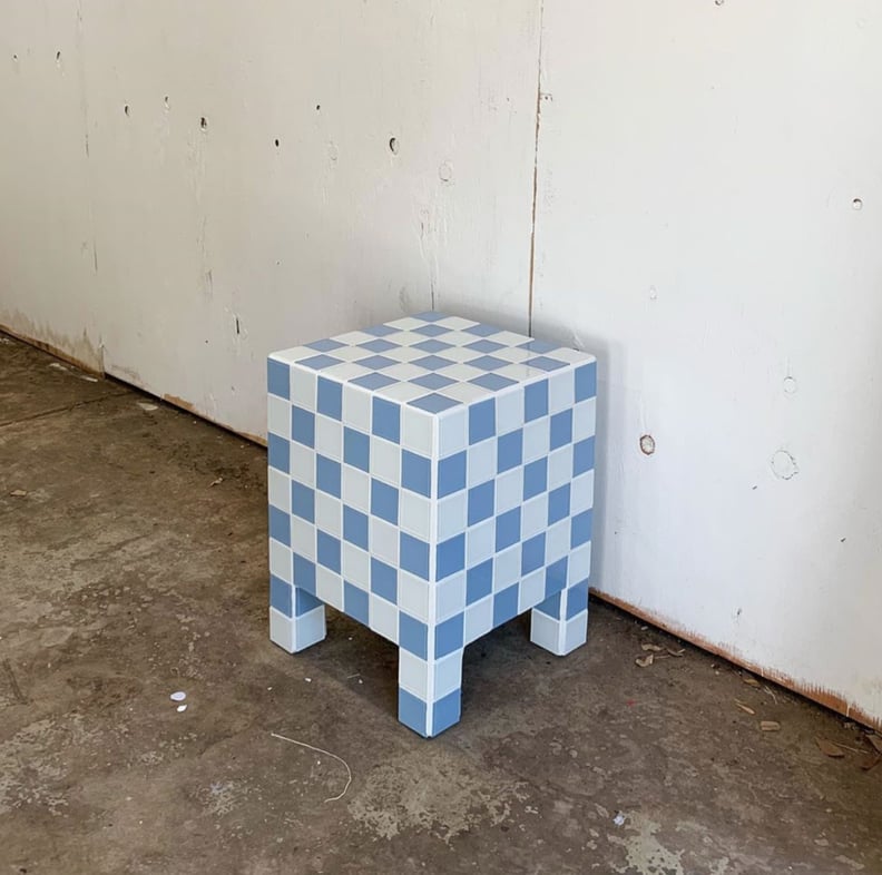 Willow Checkered Side Table