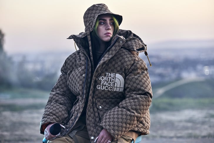 Billie Eilish S Gucci X The North Face Coat At Her Premiere Popsugar Fashion