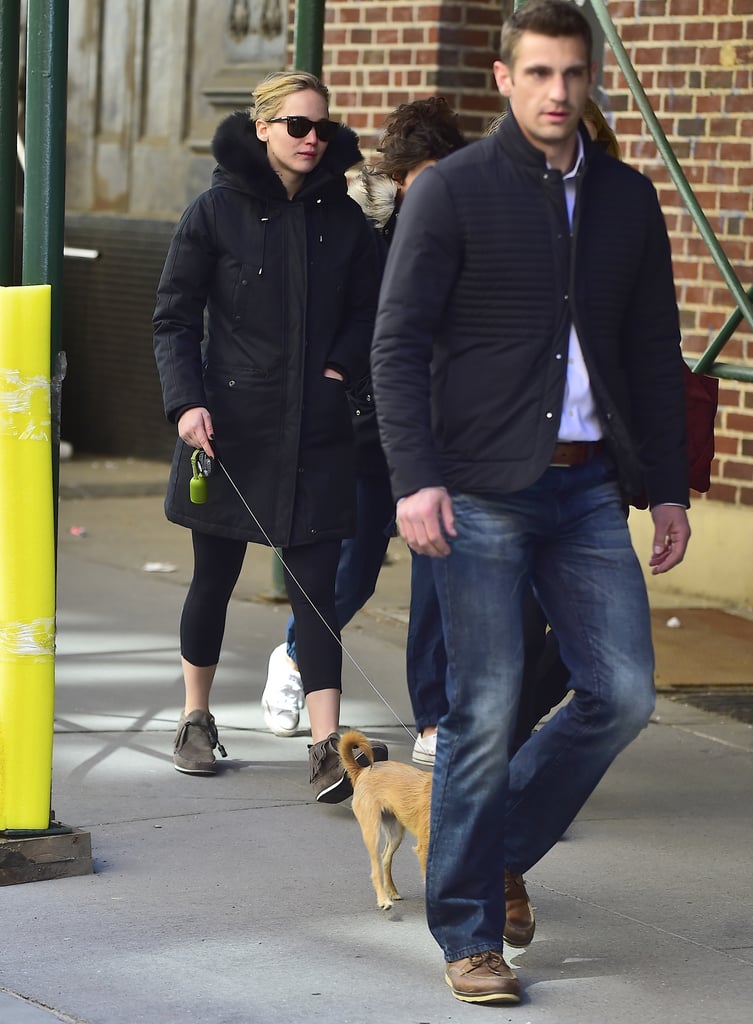 Jennifer Lawrence With Dog and Bodyguard in NYC | Pictures