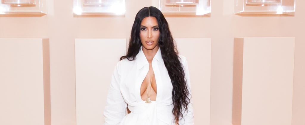 Kim Kardashian's White Shirt and Skirt June 2018