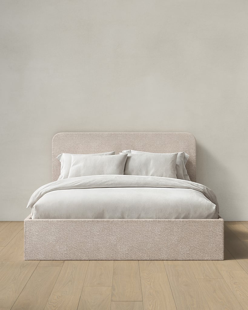 Quince Plush Boucle Curved Bed ($1,250)
 If you're looking to make your bed feel extra elevated (and even cozier), this upholstered bed frame is a great choice. It's soft and plush to the touch, with that quiet luxury aesthetic we love about this line. Plus, it's durable and reinforced with kiln-dried wood for long-lasting support.