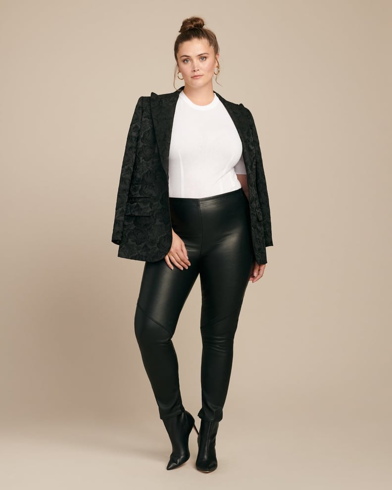 Veda Zero Cropped Leather Leggings With Zipper