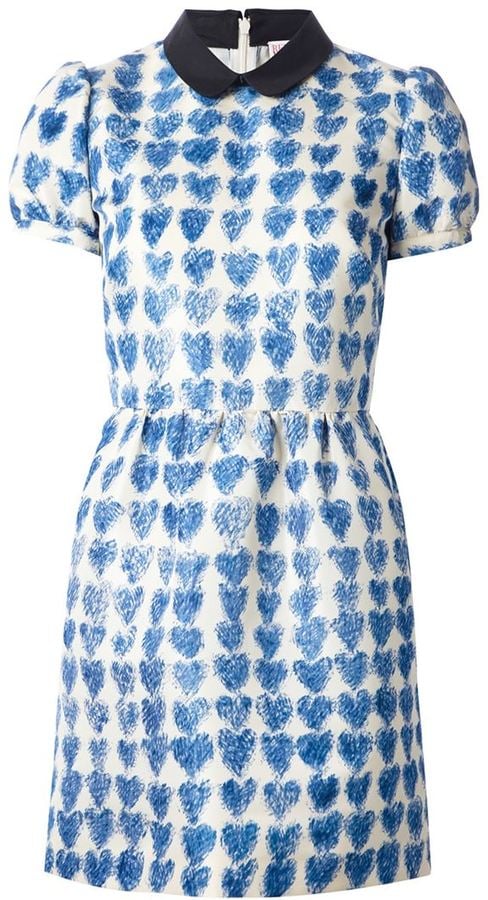 Valentino Heart Print Dress