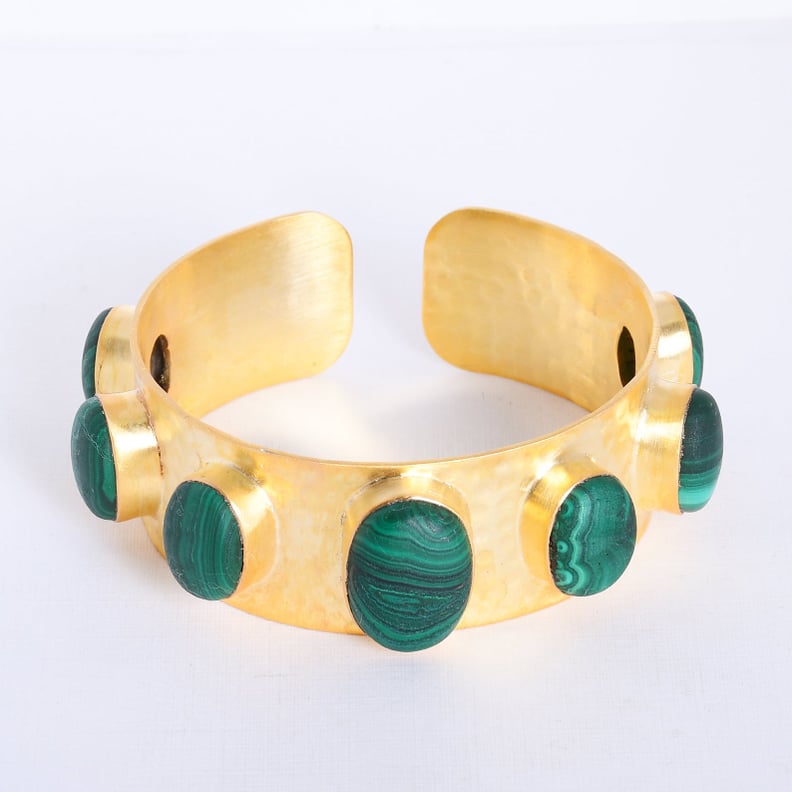 Artisan Handcrafted Malachite Cuff Bracelet