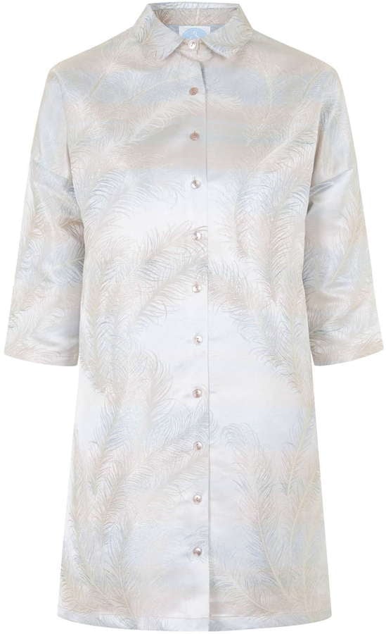Topshop archive Feather jacquard shirt dress ($140)