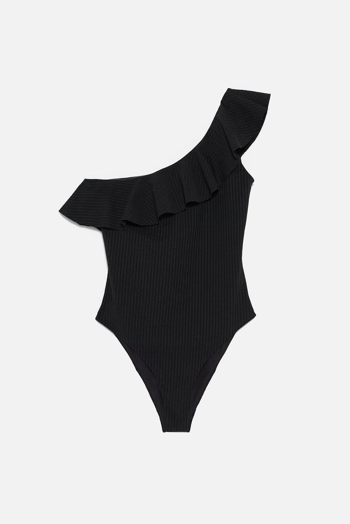 zara black one piece