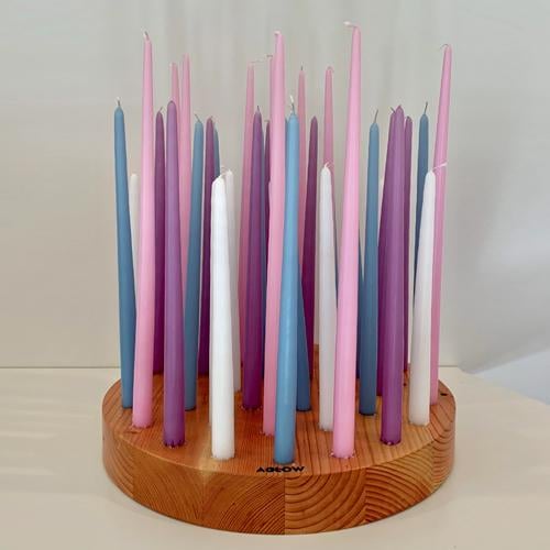 Round Pastel Candles Centrepiece