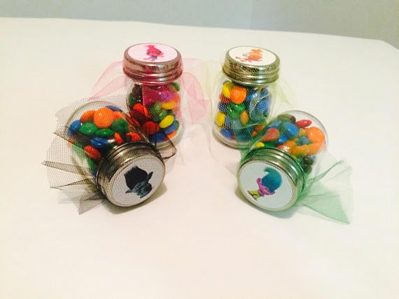 Trolls Mason Jar Party Favors