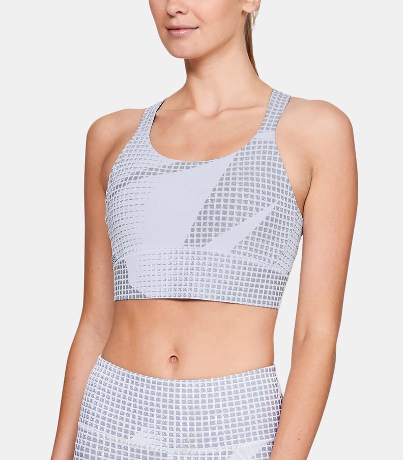 Buy Under Armour UA Crossback Mid Impact Sports Bra In Grey