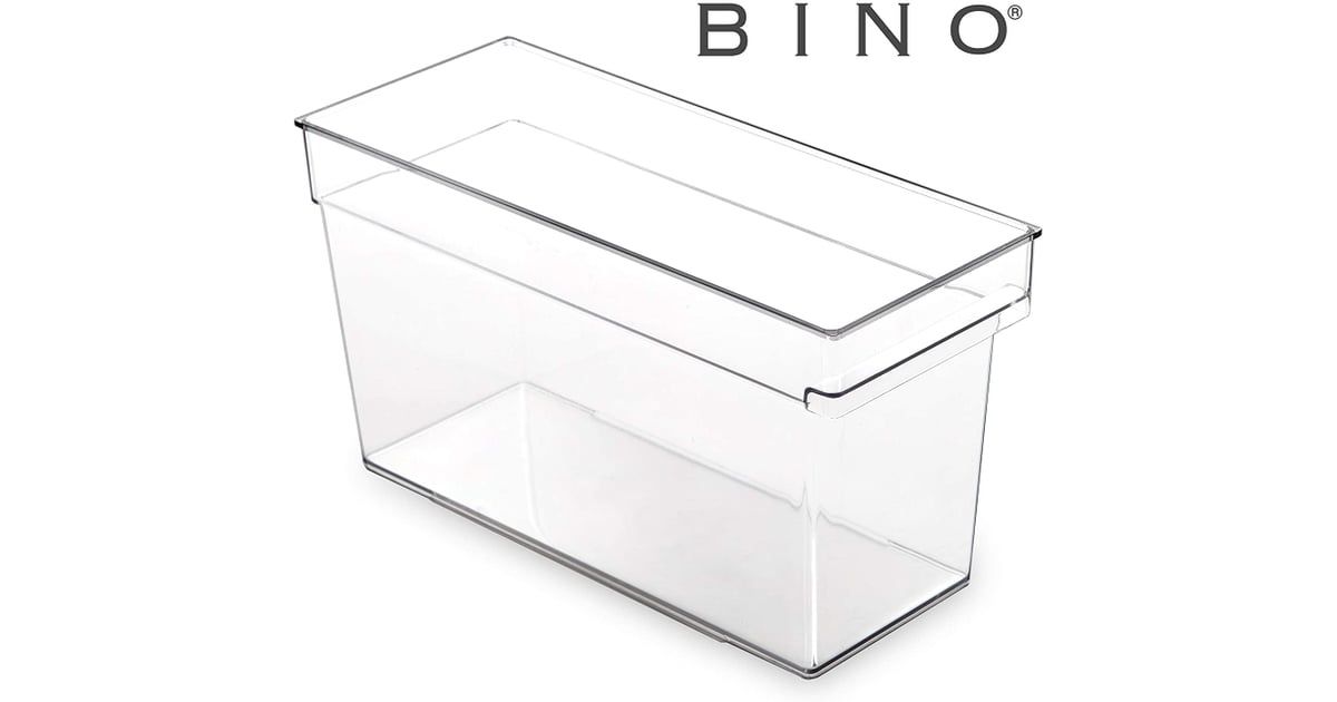 BINO Clear Plastic Storage Bin With BuiltIn Pull Out Handle Coolest