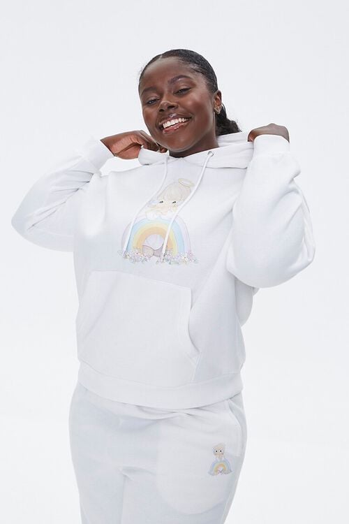 Forever 21 Plus Size Precious Moments Rainbow Hoodie