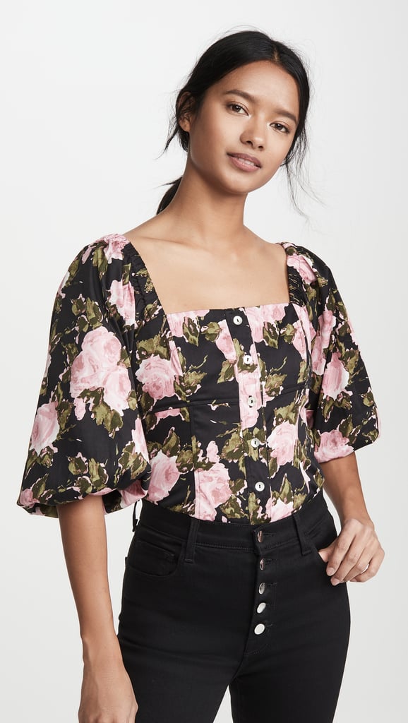 WAYF Aberdine Puff Sleeve Top