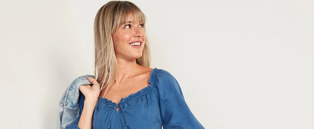 Old Navy Floral-Print V-Neck Long-Sleeve Swing Dress Review
