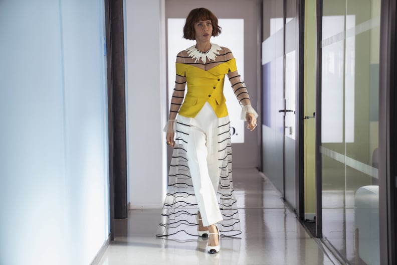 Lisa Todd Wexley's Striped Coat and White Pants in "And Just Like That" Season 3, Episode 3