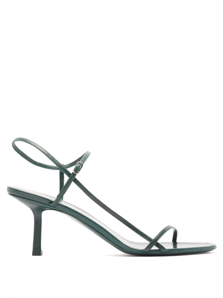 The Row Bare Mid-Heel Leather Sandals | Spring 2020 Shoe Trends ...