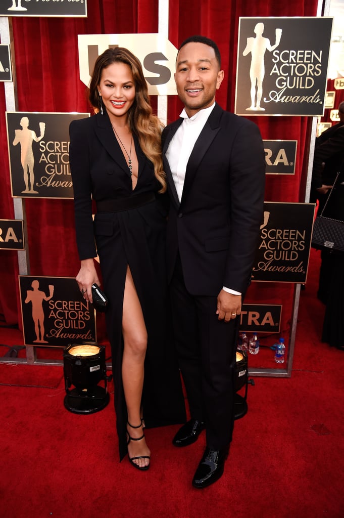 Chrissy Teigen and John Legend at the 2017 SAG Awards POPSUGAR Celebrity