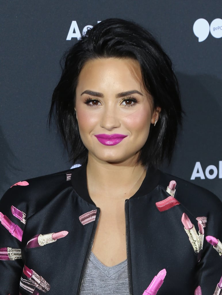 Demi Lovato Wearing Giamba Lipstick Jacket