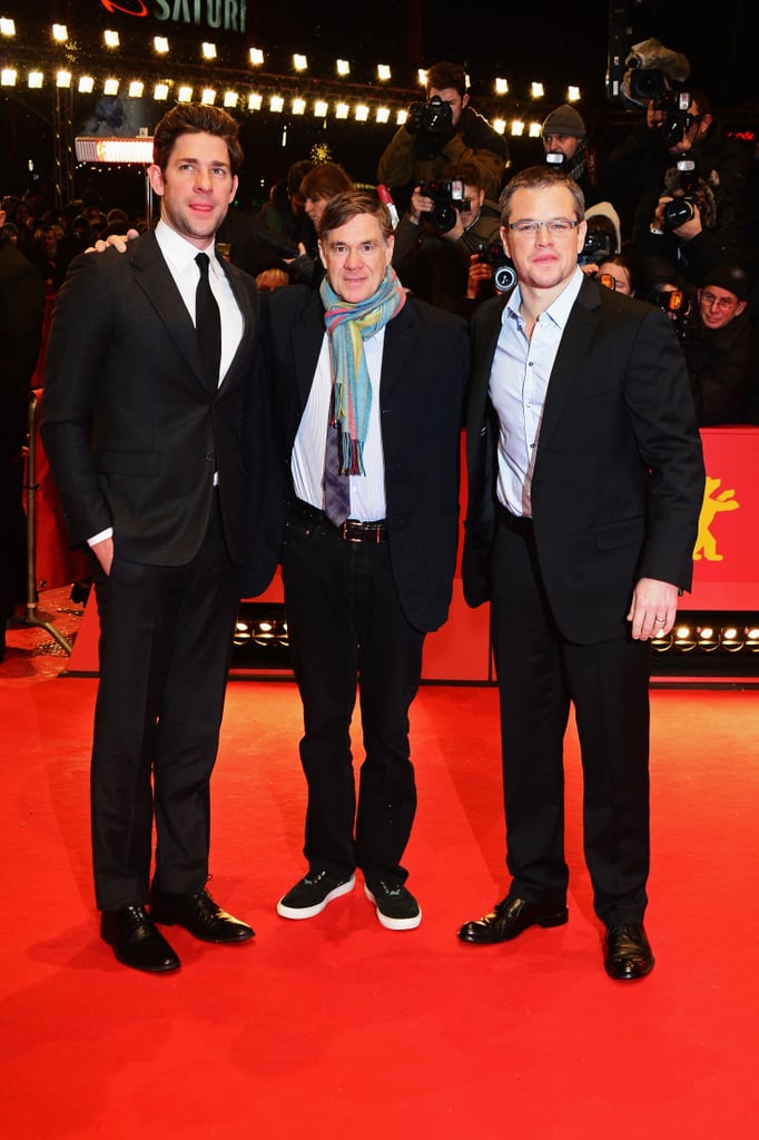 John Krasinski, Matt Damon, and Gus Van Sant posed on the red carpet at the premiere of Promised Land at the Berlin Film Festival on Friday.
John Krasinski, Matt Damon, and Gus Van Sant posed on the red carpet at the premiere of Promised Land at the Berlin Film Festival on Friday.