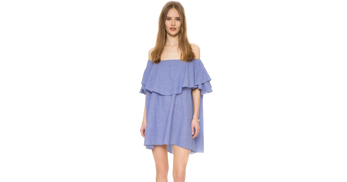 MLM LABEL Maison Off Shoulder Gingham Dress ($165) | Why ...