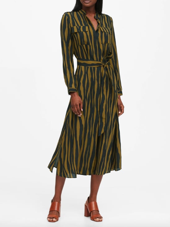 Print Utility Shirt Dress