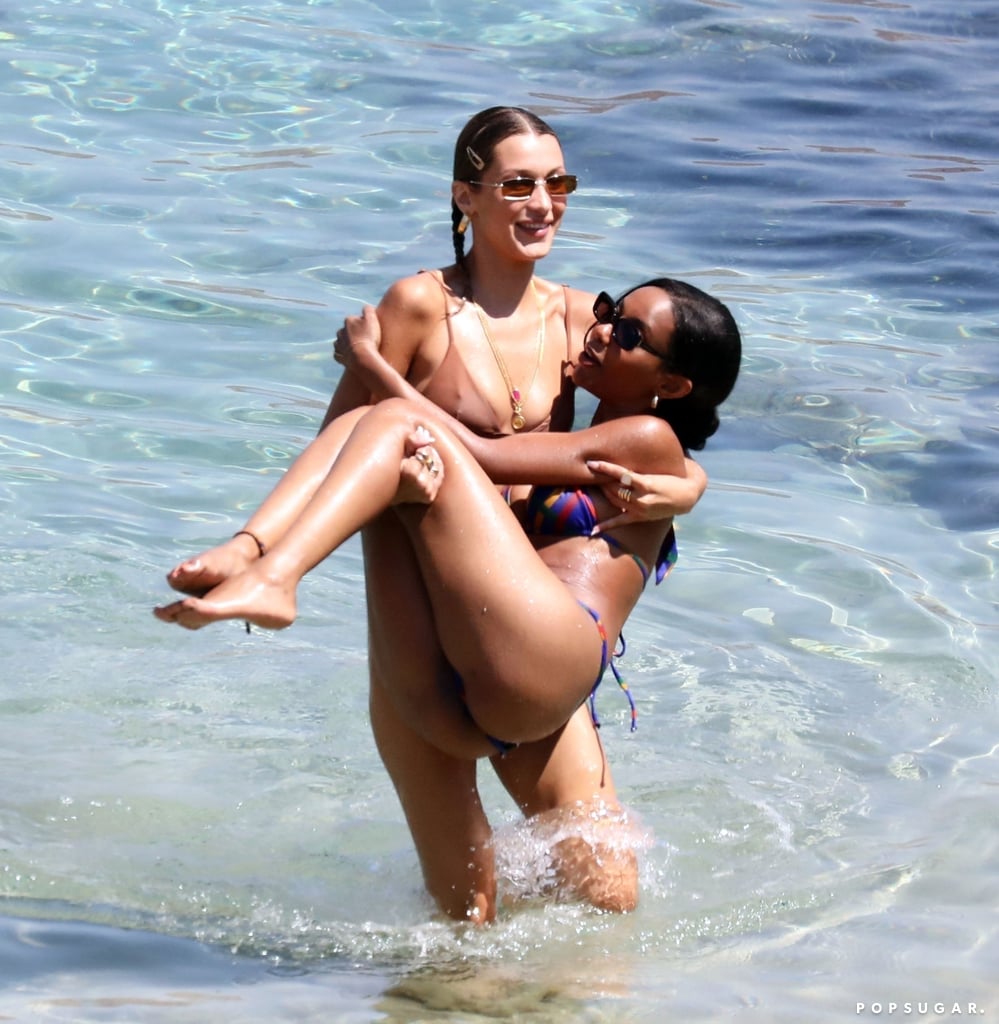 Gigi and Bella Hadid Bikini Pictures in Greece July 2019