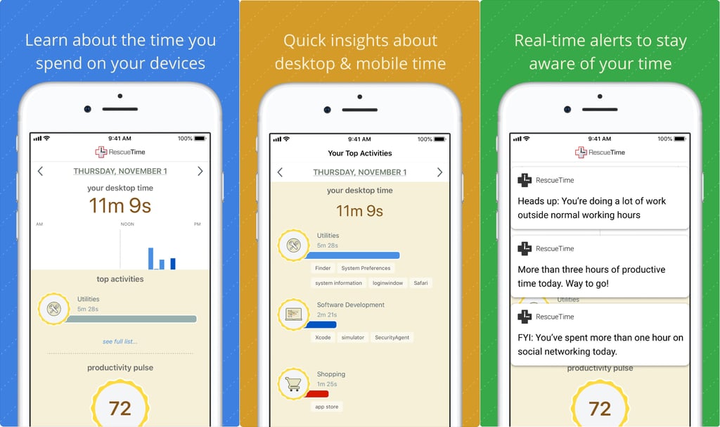 apps like rescuetime for iphone