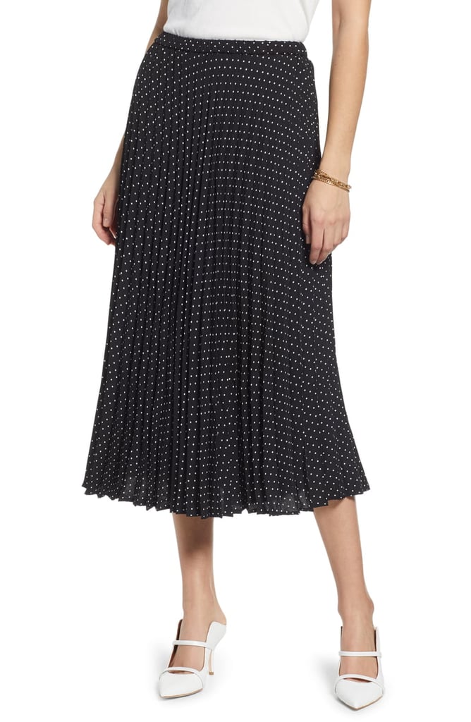 Halogen Pleated Midi Skirt