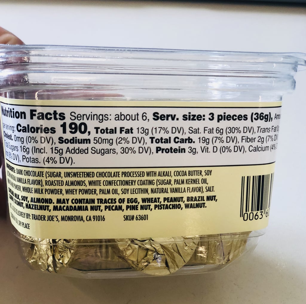 Trader Joe's Almond Butter Cups Nutrition Info