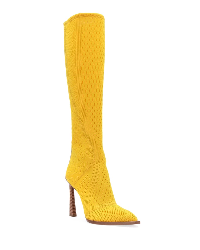 Fendi Knit To-the-Knee Boots