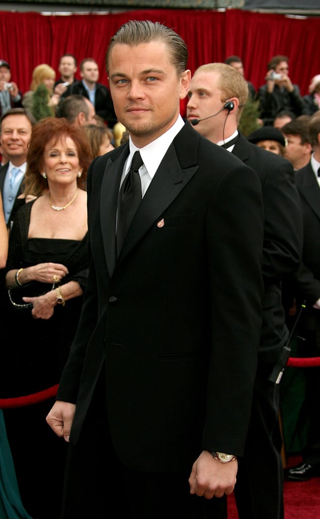 Leonardo DiCaprio looked dapper in a black suit.