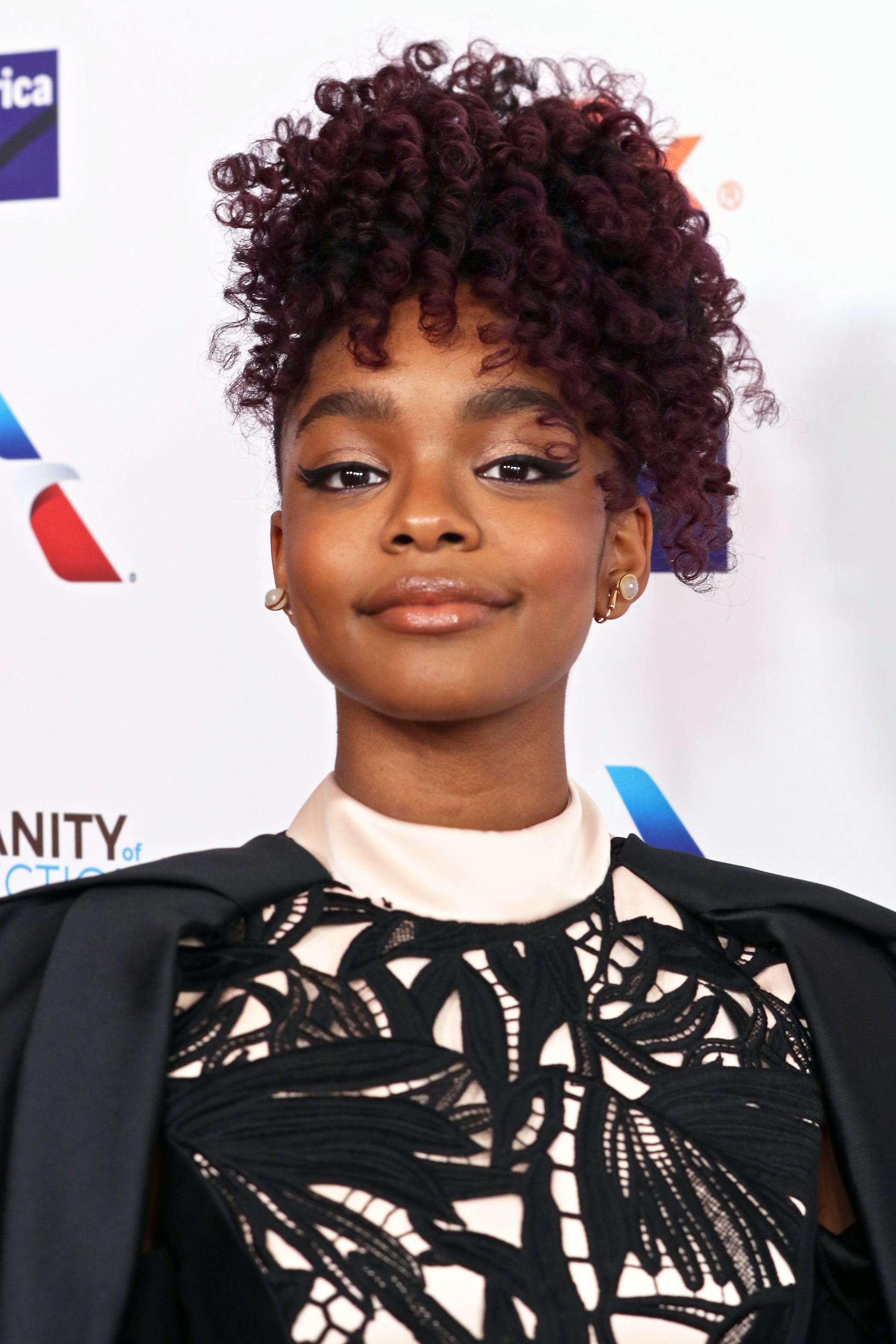 Marsai Martin With Dark Pink Curls Marsai Martin Is 15 And