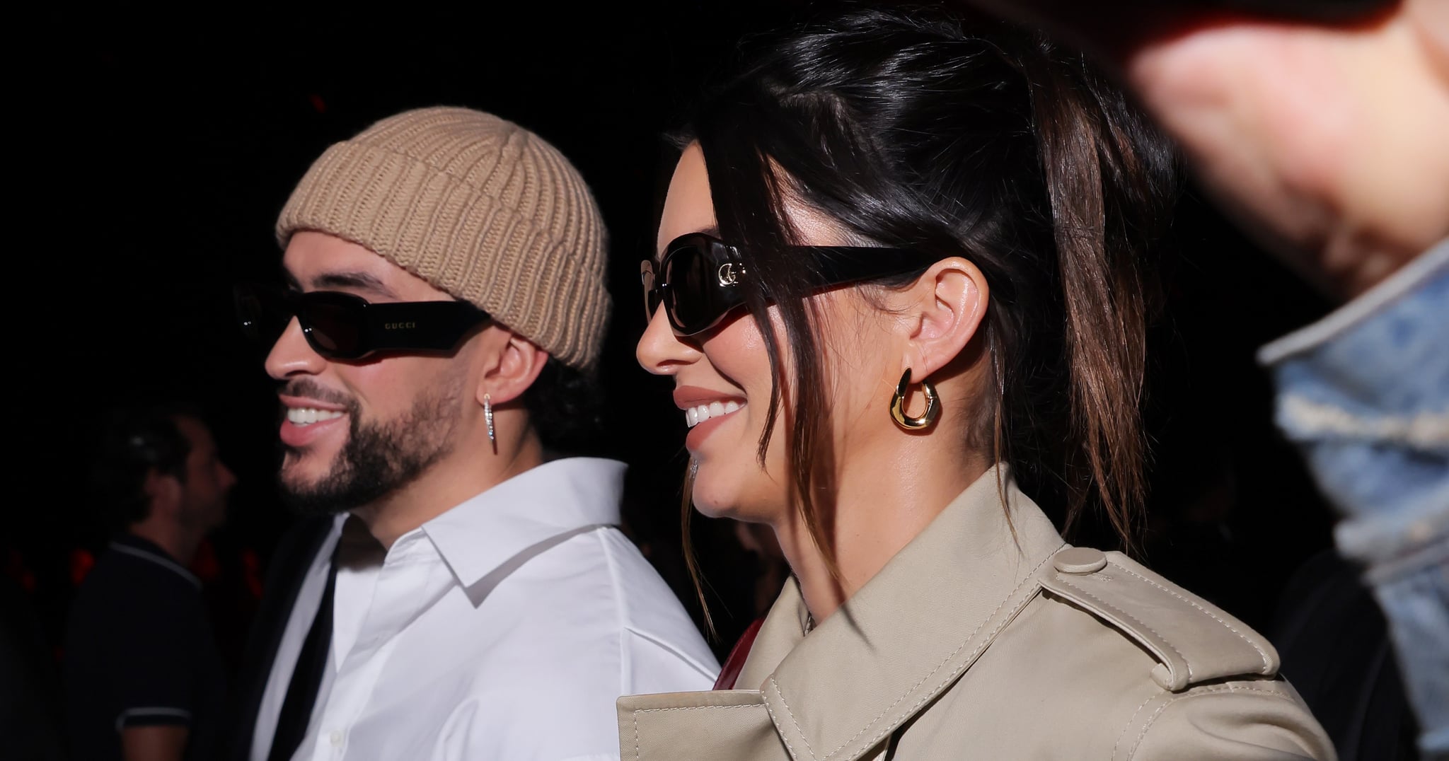 Kendall Jenner and Bad Bunny Match in the Front Row at Milan Fashion Week