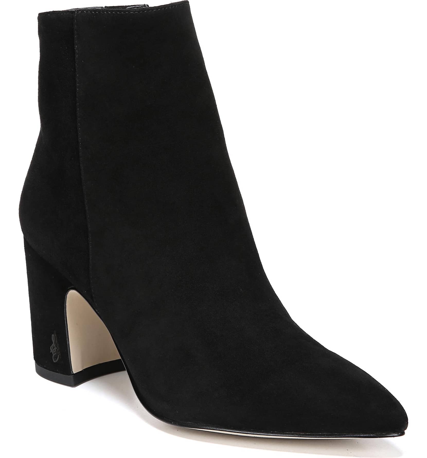 sam edelman black suede booties