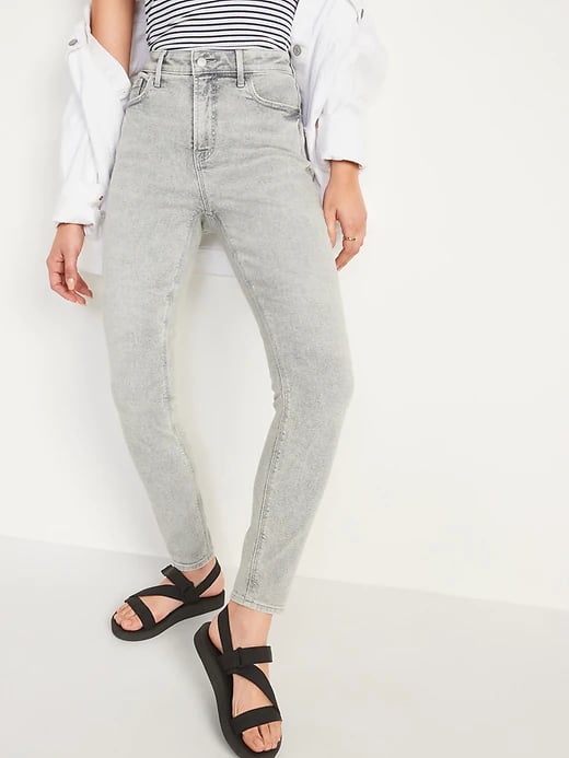 Old Navy High-Waisted Rockstar Super Skinny Gray Jeans