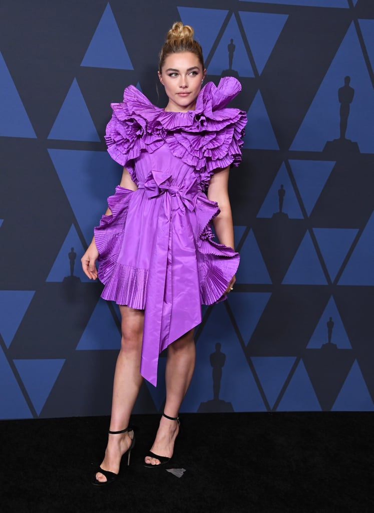 Florence Pugh's Purple Valentino Dress at Governors Awards