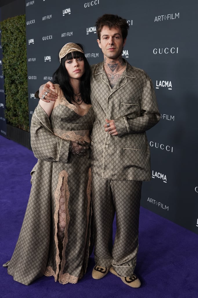 比莉·艾莉什和杰西·卢瑟福在LACMA艺术+电影晚会上穿着“搭配古驰”