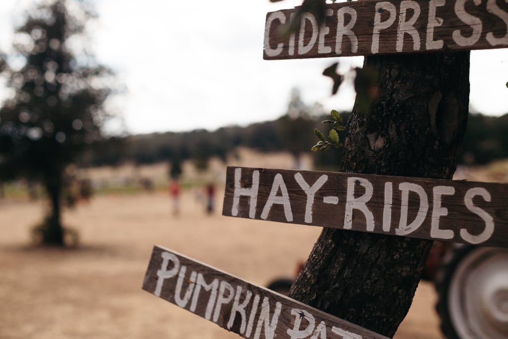 Going on a hay-ride with the family.