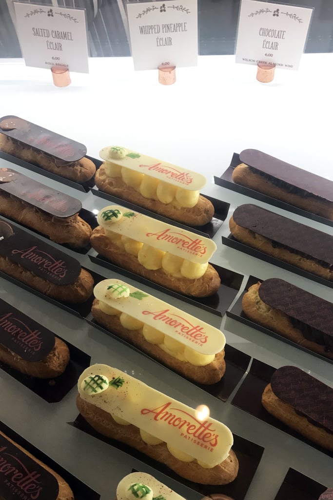 You'll spot them along with other tasty eclair options, including chocolate, salted caramel, raspberry, and pistachio.