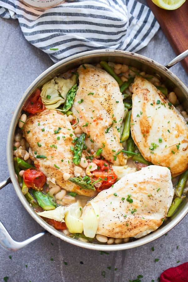 Chicken With White Beans and Veggies