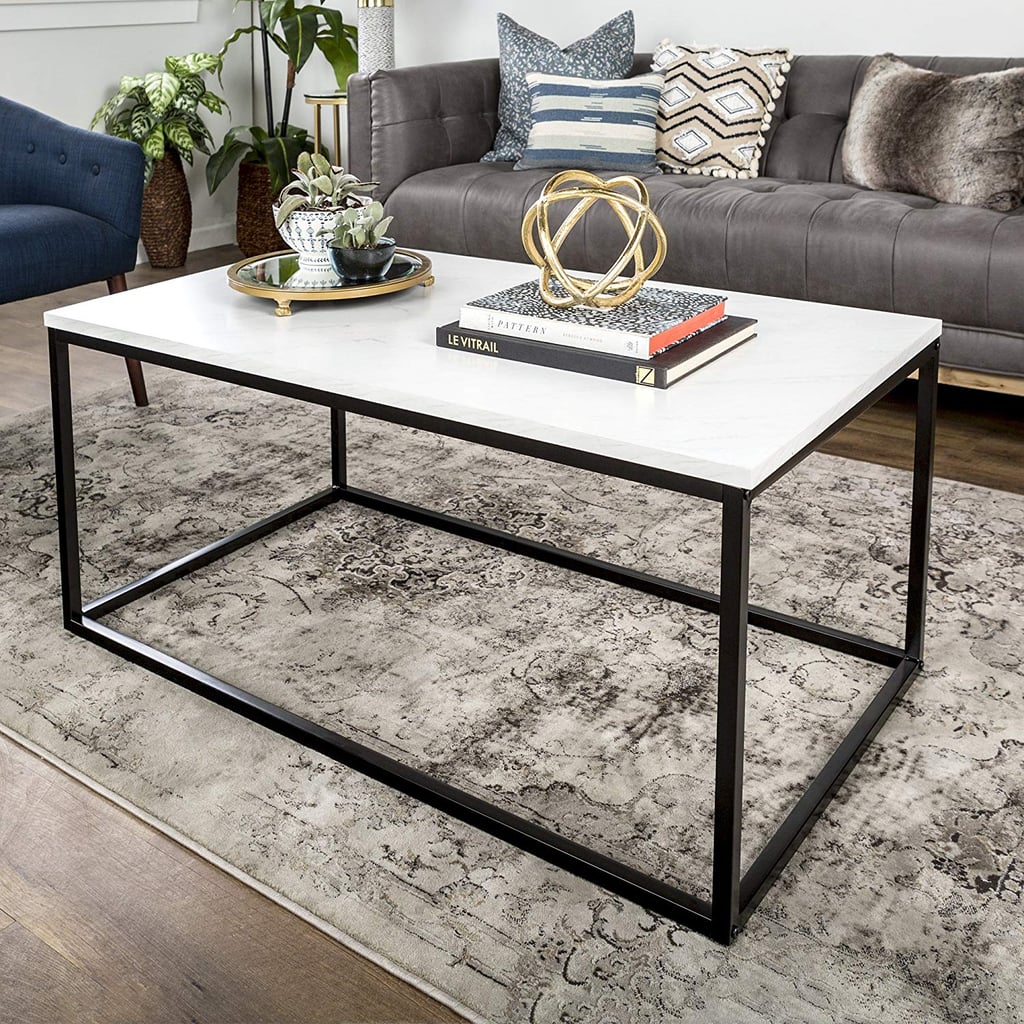 WE Furniture MixedMaterial Coffee Table Best Cheap Coffee Tables