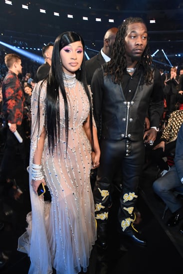 Cardi B S Sheer Mugler Gown At The Grammys 2020 Popsugar Fashion