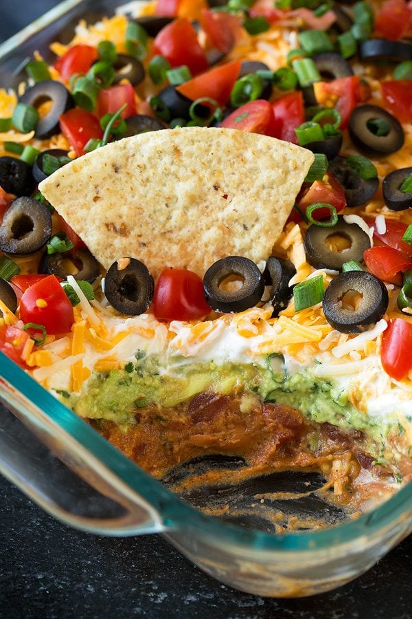 7-Layer Dip | Easy Thanksgiving Appetizer Recipes | POPSUGAR Food Photo 38