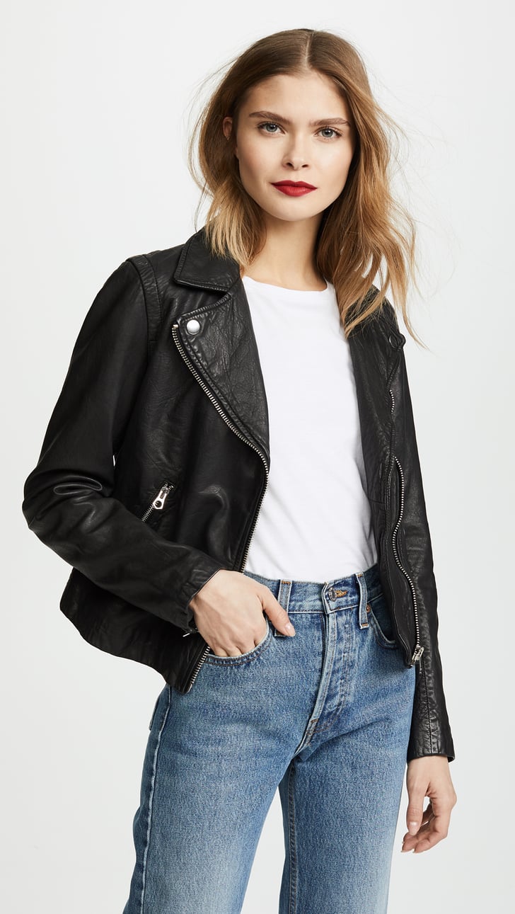 Our Pick: Madewell Washed Leather Motorcycle Jacket | Jennifer Aniston ...