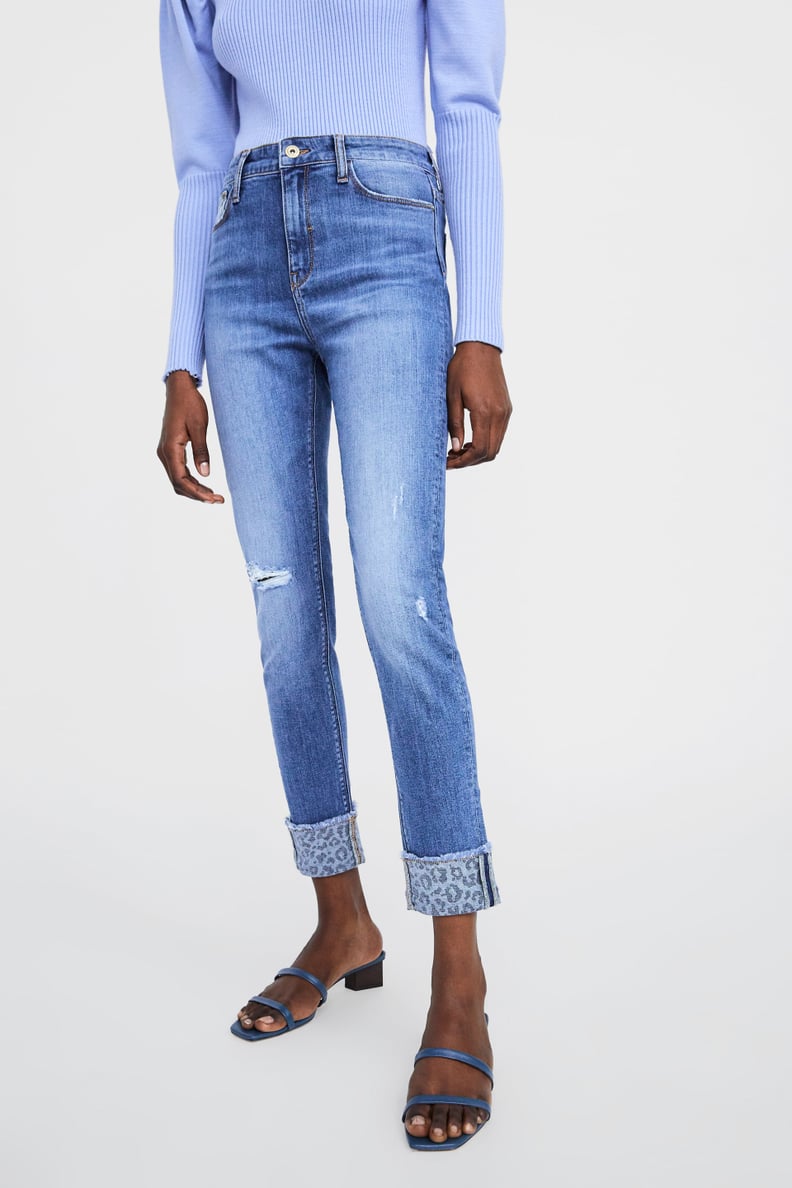Zara Hi-Rise Z1975 Jeans With Turned-Up Cuffs