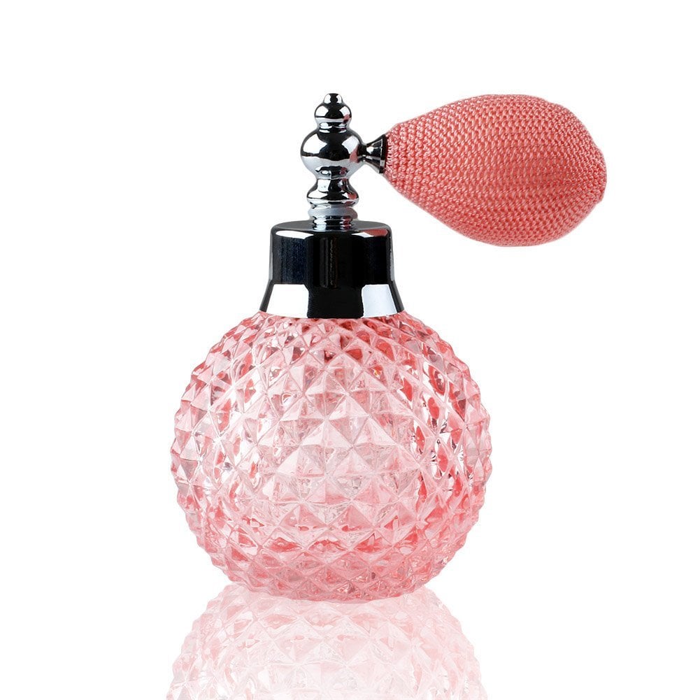 Short Spray Atomizer Refillable Vintage Crystal Perfume Bottle