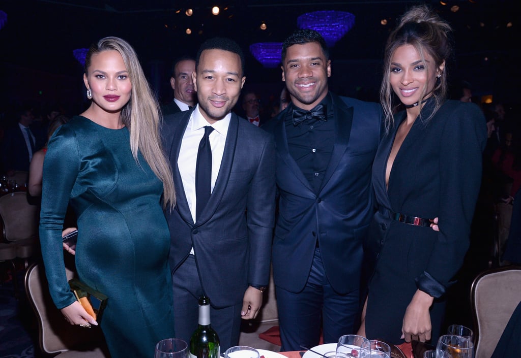 Chrissy Teigen and John Legend at Clive Davis Party 2016