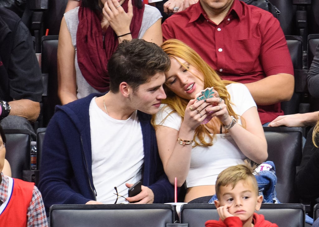 Bella Thorne and Gregg Sulkin Show PDA at Basketball Game