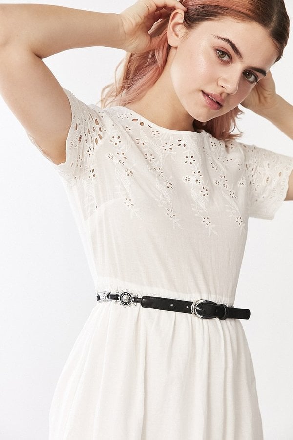 Urban Outfitters Thin Metal-Plated Belt