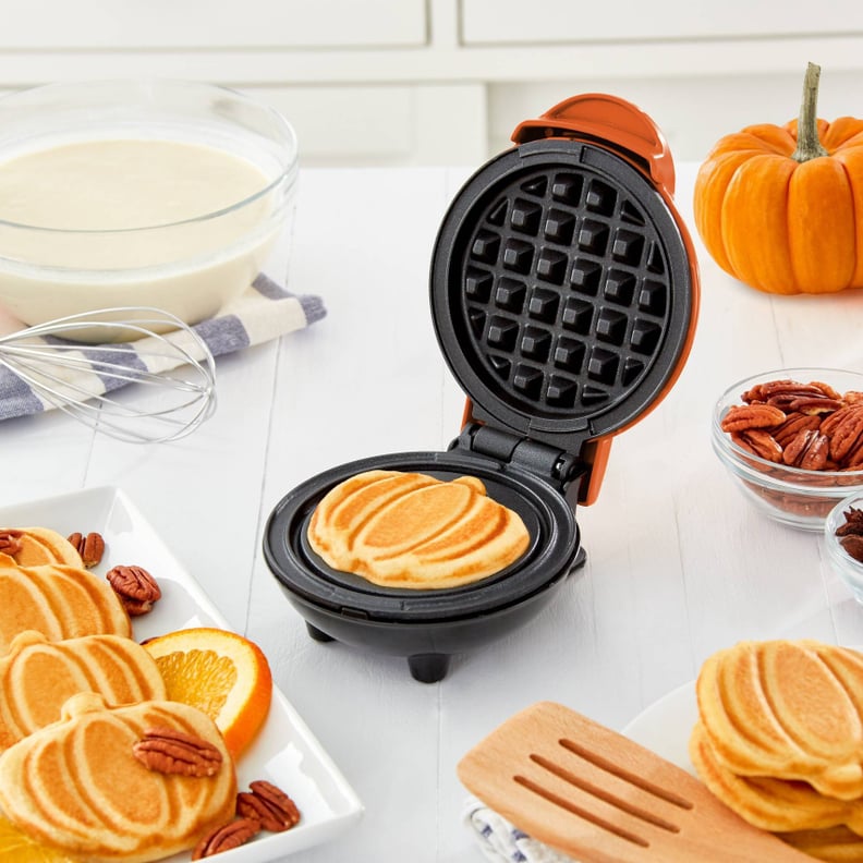 A Fall-Themed Halloween Waffle Maker: Dash Pumpkin Mini Waffle Maker