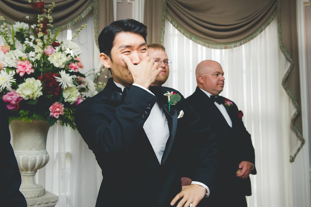 Groom's Reaction at His Korean-American Wedding